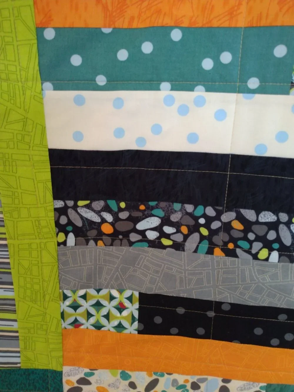 🖤💙💚BN JELLY ROLL COTTON QUILT UNIQUE DESIGN MODERN COLORS